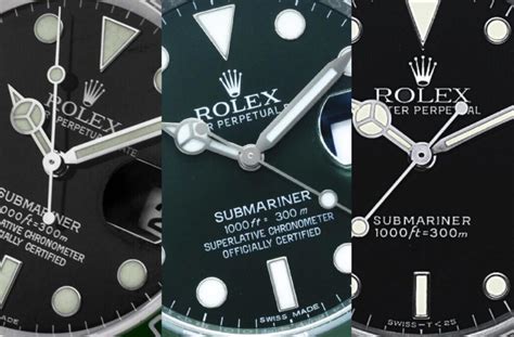 rolex sherif dial vs non sherif|rolex submariner dials.